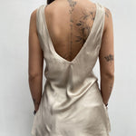 Top satinato scollo profondo - Ofelia MS2007 BEIGE OFELIA 
