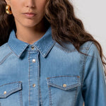 Camicia over in denim FP26ST6030D47202 258 FRACOMINA 