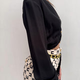 Camicia crop con charms - Elisabetta Franchi CA01931E2 110 ELISABETTA FRANCHI 