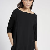 Maglia bimateriale maniche lunghe