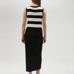 Abito in maglia bicolore LS2516001 1BN LOLA 
