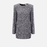 Abito in ciniglia ricamata con paillettes AB70347E2 CG8 ELISABETTA FRANCHI 