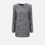 Abito in ciniglia ricamata con paillettes AB70347E2 CG8 ELISABETTA FRANCHI 