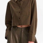 Camicia a quadretti EFW250101 VERDEKAKI ELEH 