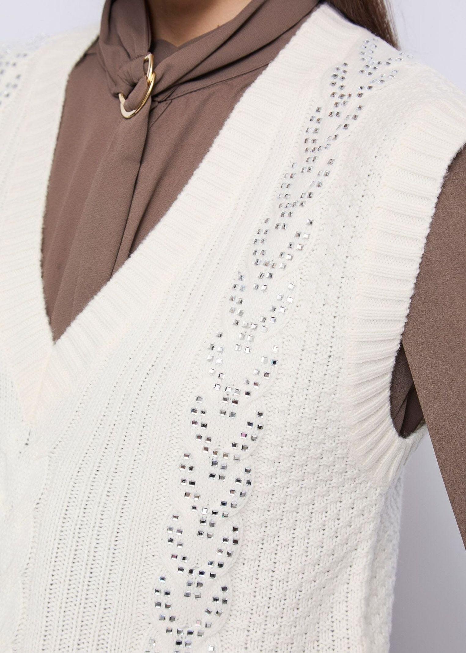 Gilet con strass 521FD53017 3213 GAUDI' 