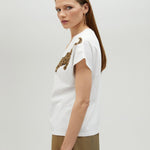 T-shirt strass disegno tigre MS2515018 00B MAITE 