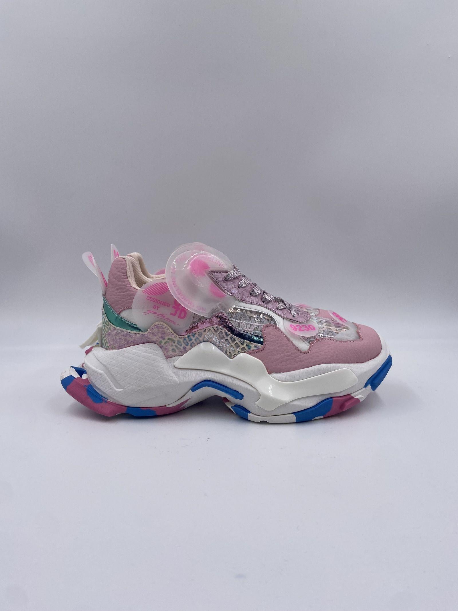 Sneakers rosa viola bianco 068 4801ROSA-VIOLA-BIANCO CLJD 