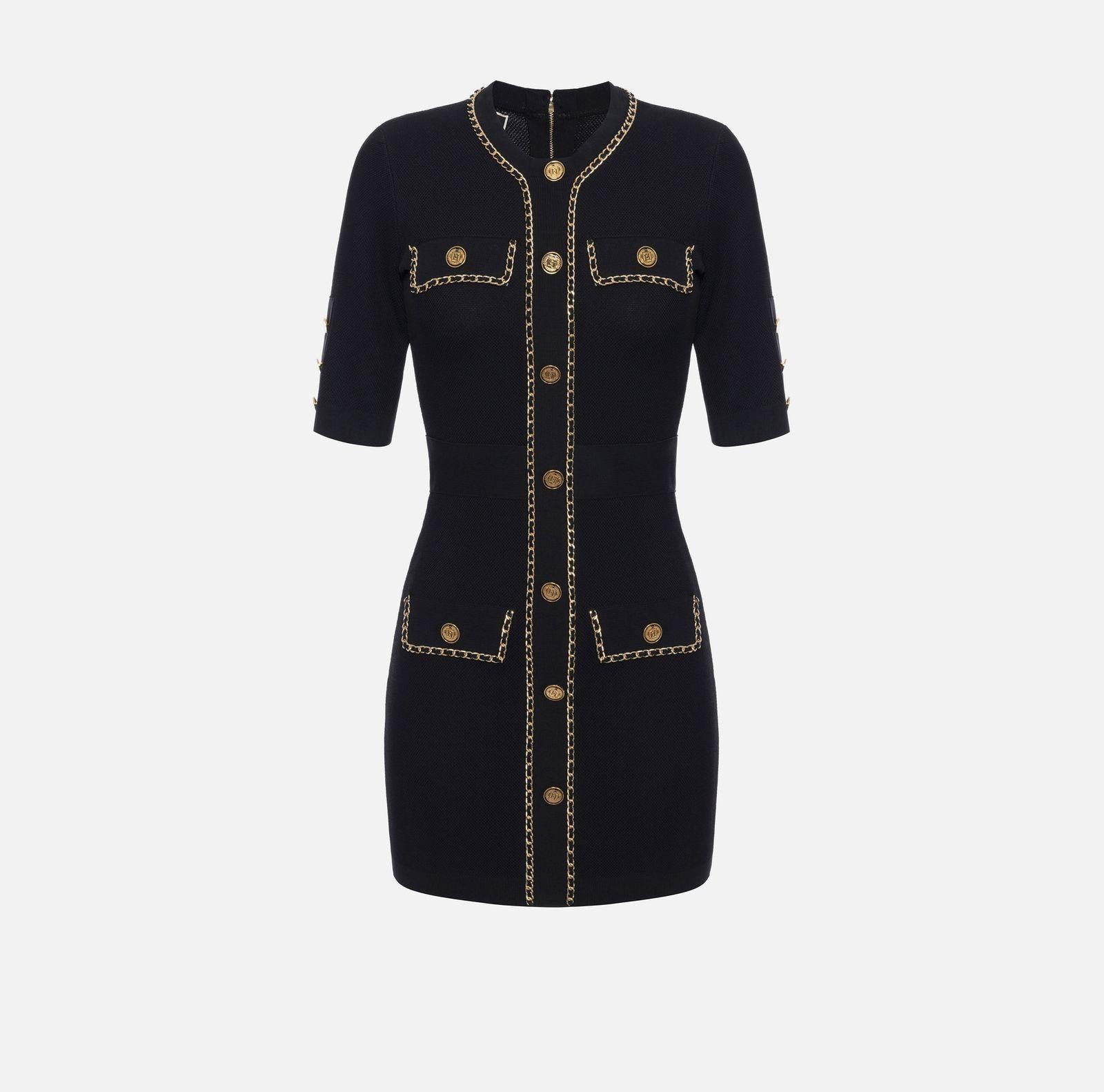 Abito con catene dorate AM92B46E2 110 ELISABETTA FRANCHI 