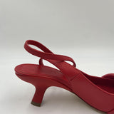 Sandalo slingback in pelle