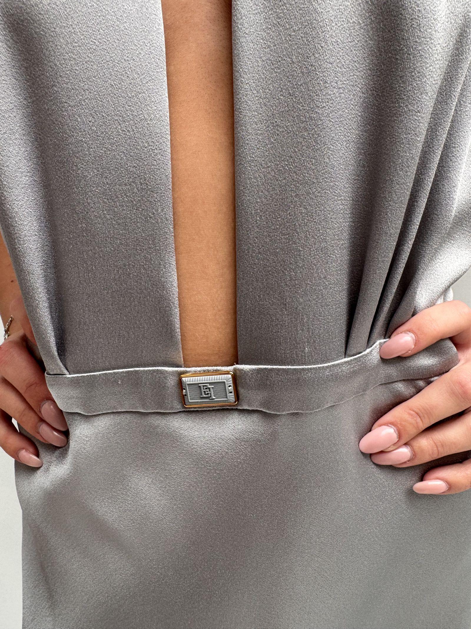 Abito con collo alto - Elisabetta Franchi AB58042E2 400 ELISABETTA FRANCHI 