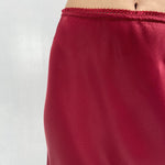 Gonna satinata con passamaneria in vita 887613 BORDEAUX OFELIA 
