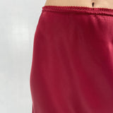 Gonna satinata con passamaneria in vita 887613 BORDEAUX OFELIA 