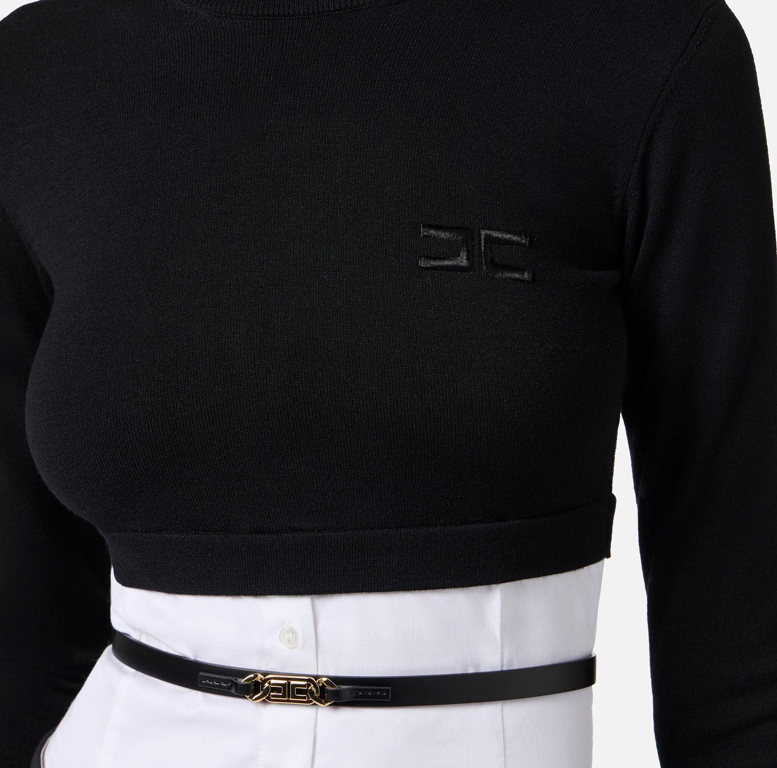 Maglia effetto camicia - Elisabetta Franchi MK14T56E2 222 ELISABETTA FRANCHI 