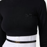 Maglia effetto camicia - Elisabetta Franchi MK14T56E2 222 ELISABETTA FRANCHI 