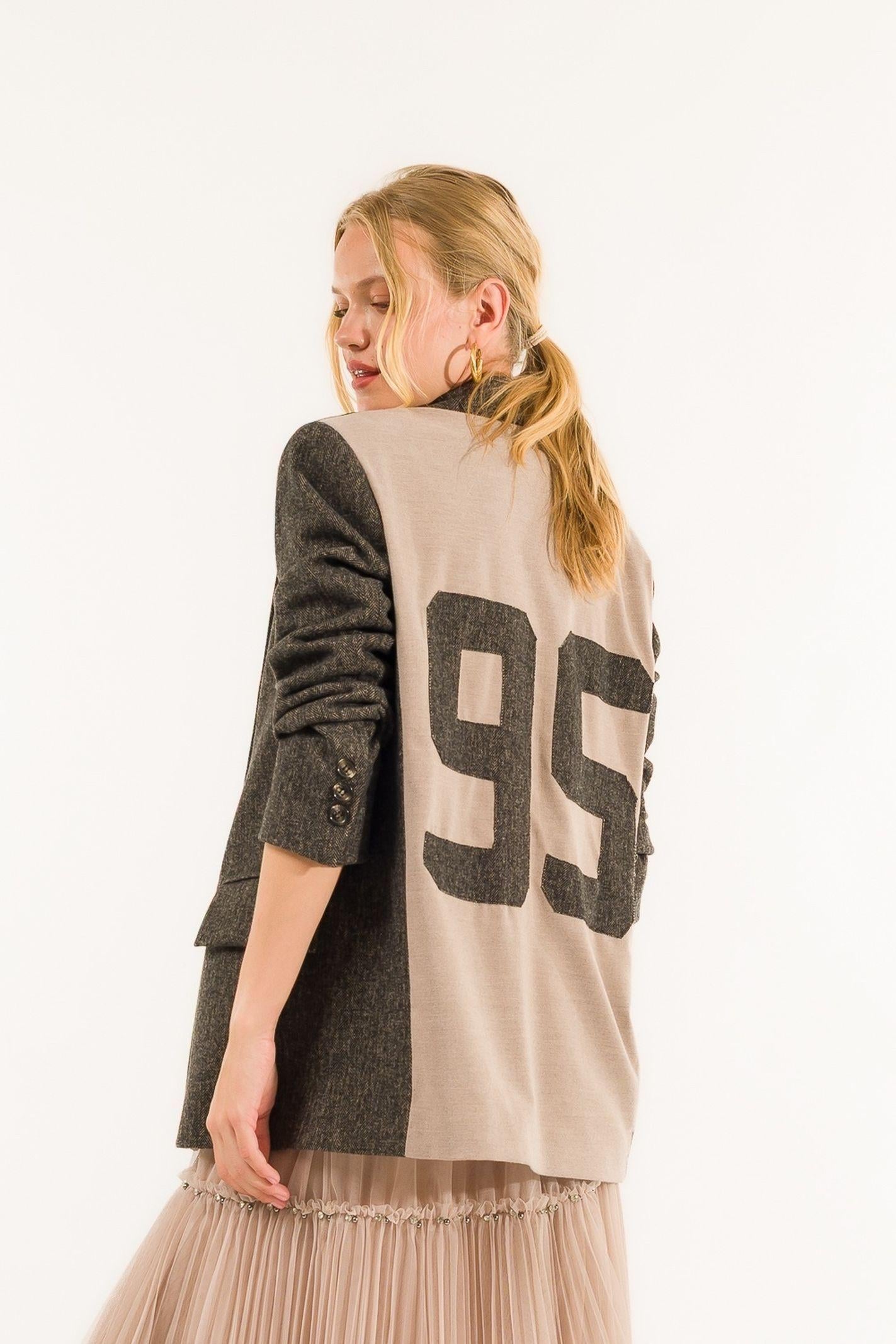 Giacca monopetto bicolore CO200C V1 KONTATTO 