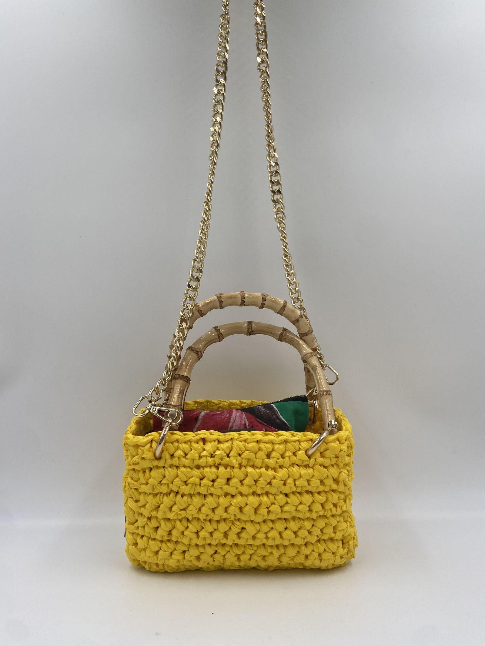 Borsa Meteora Chica Handmane METEORA SS23 GIALLO CHICA 