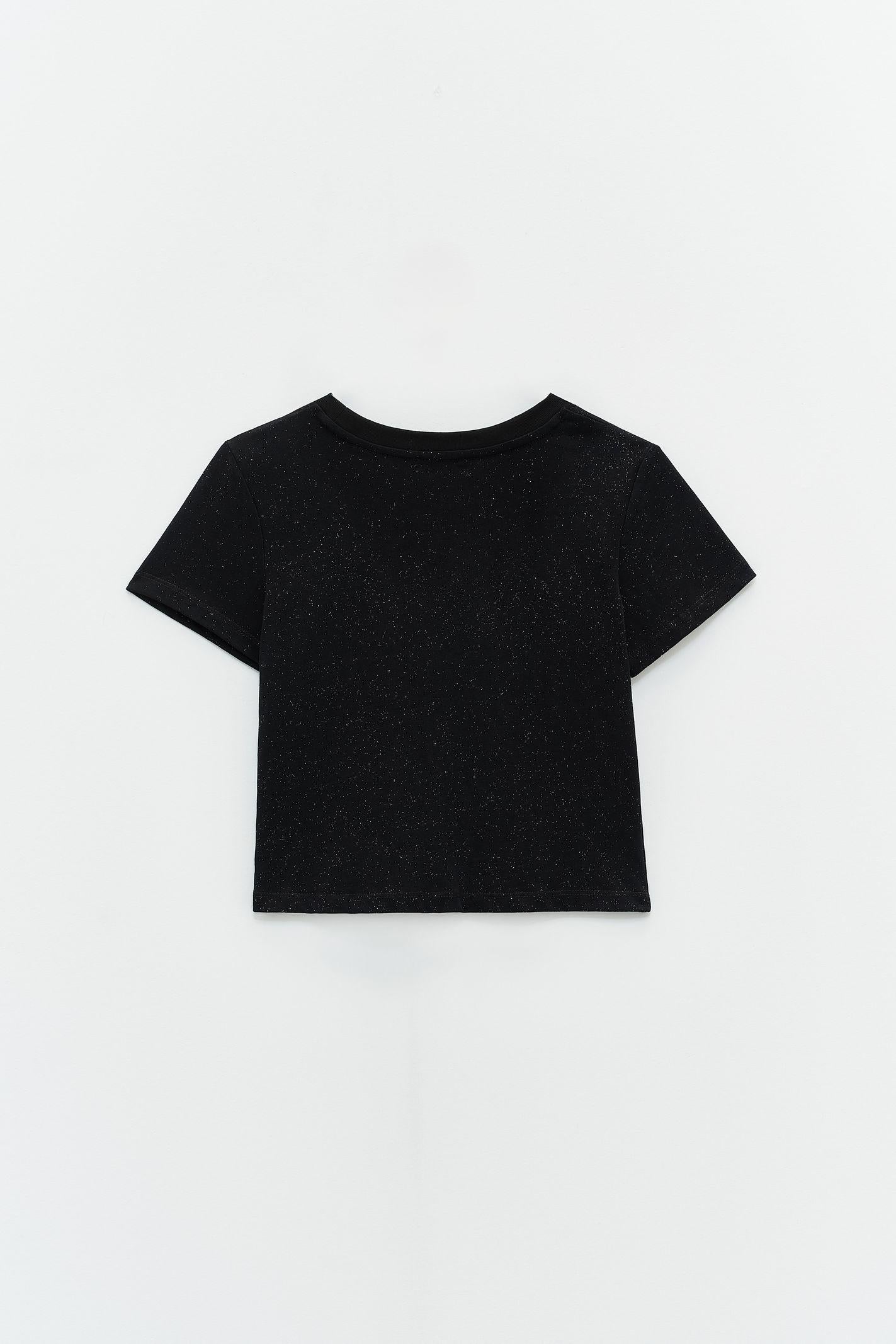 T-shirts brillantinata ESS250001 NERO ELEH 