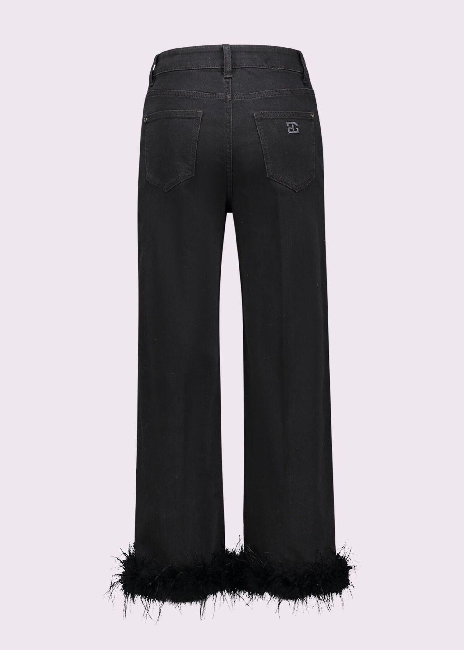 Jeans cropped con piume - Gaudi 521FD26007 00 GAUDI' 