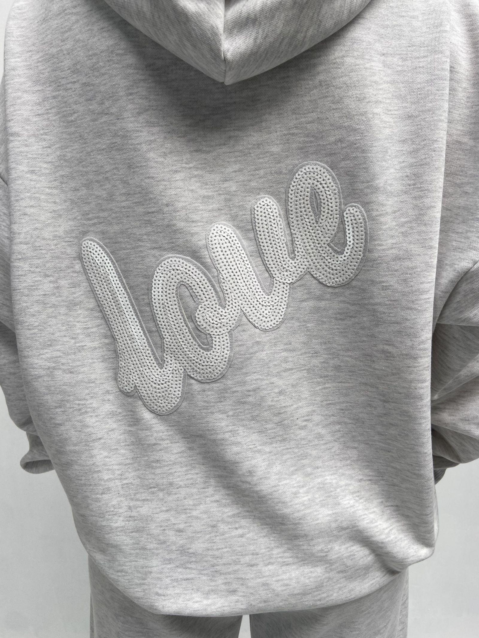 Felpa con cappuccio A1266 GRIGIO OFELIA 