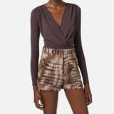 Body in georgette stretch - Elisabetta Franchi BO03162E2 EV9 ELISABETTA FRANCHI 