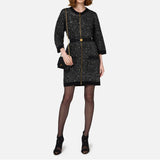Abito in lana con filo paillettes e cintura AM35M47E2 X16 ELISABETTA FRANCHI 