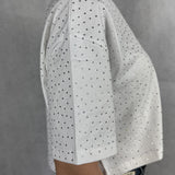 T- shirt girocollo con strass