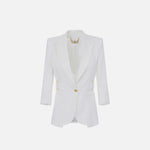 Giacca in misto lino - Elisabetta Franchi GI23662E2 360 ELISABETTA FRANCHI 