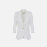Giacca in misto lino - Elisabetta Franchi GI23662E2 360 ELISABETTA FRANCHI 