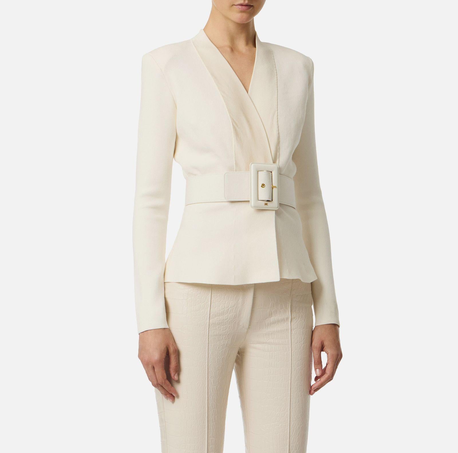 Giacca in maglia con cintura MK48S57E2 DZ9 ELISABETTA FRANCHI 