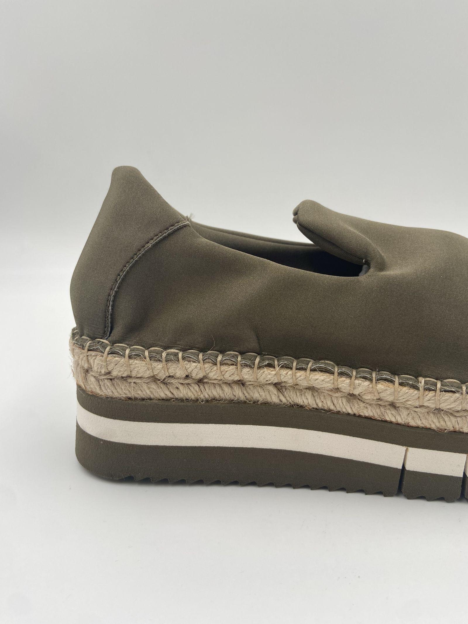 Espadrilles in tessuto lucido S307 VERDE FIORINA 