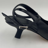 Sandalo slingback in pelle