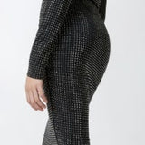 Gonna a matita con strass
