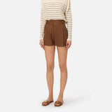 Shorts in lino con cinturini - Elisabetta Franchi SH01162E2 600 ELISABETTA FRANCHI 