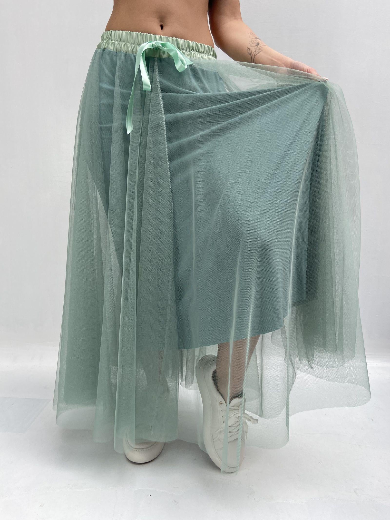 Gonna lunga in tulle MK04.015 ACQUAMARINA OFELIA 