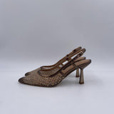 Slingback con dettaglio rete e perline
