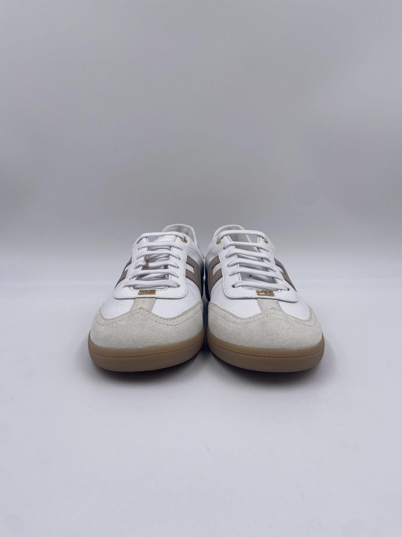 Sneakers in pelle e crosta con logo - Elisabetta Franchi SA50G51E2 DK6 ELISABETTA FRANCHI 