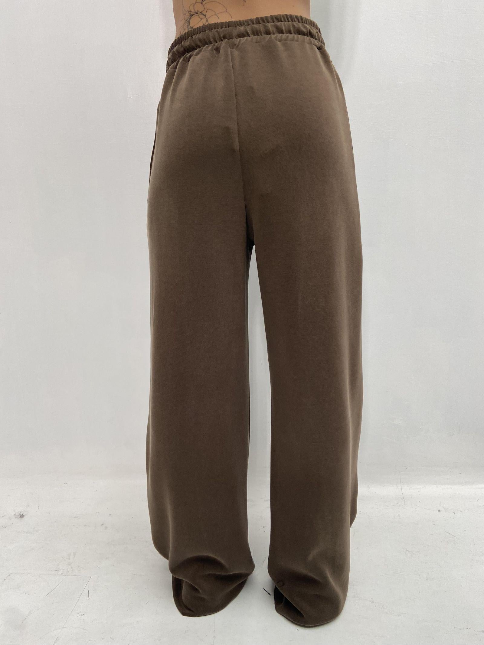 Pantalone gamba ampia Z6034 VERDE OFELIA 