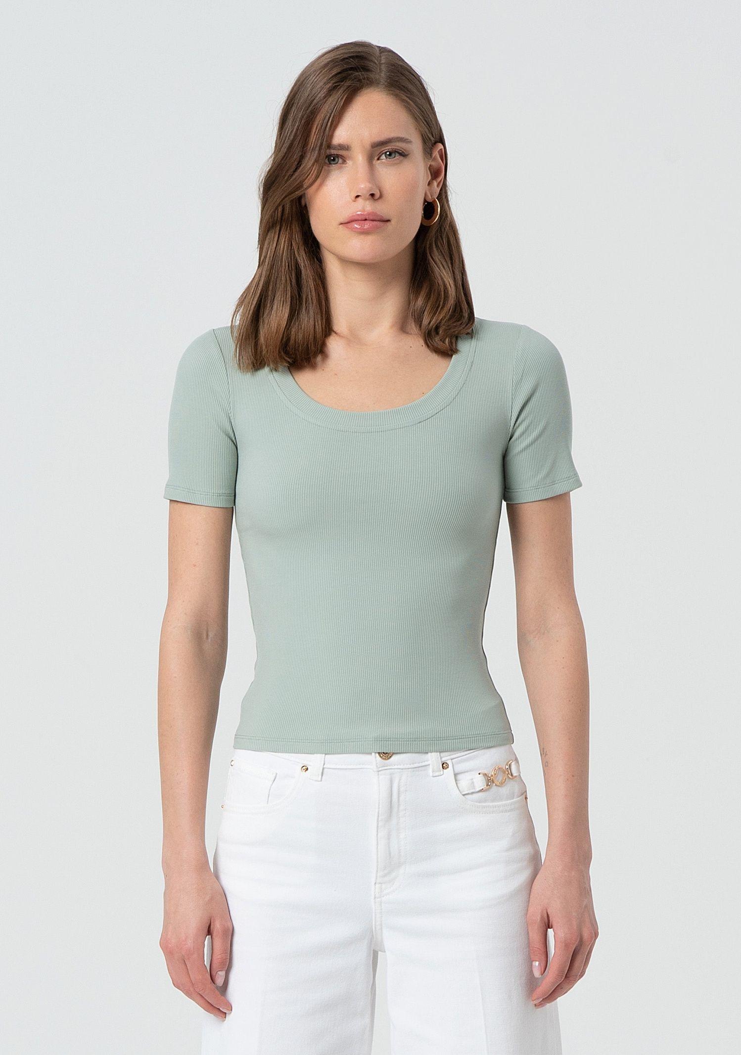 T-shirt slim girocollo FP25ST3013J40101 247 FRACOMINA 