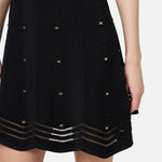 Abito con motivo chevron e borchie AM03B46E2 110 ELISABETTA FRANCHI 