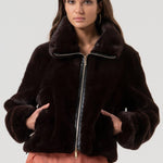 Giacca over con zip FQ25WC4002O44501 091 FRACOMINA 
