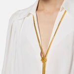 Camicia con charms collana - Elisabetta Franchi CA09346E2 360 ELISABETTA FRANCHI 