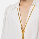 Camicia con charms collana - Elisabetta Franchi CA09346E2 360 ELISABETTA FRANCHI 