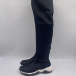 Stivale bicolor sopra al ginocchio 79091 NERO JEANNOT 
