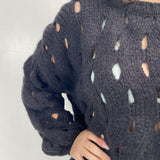 Maglia intrecciata JS376 NERO OFELIA 