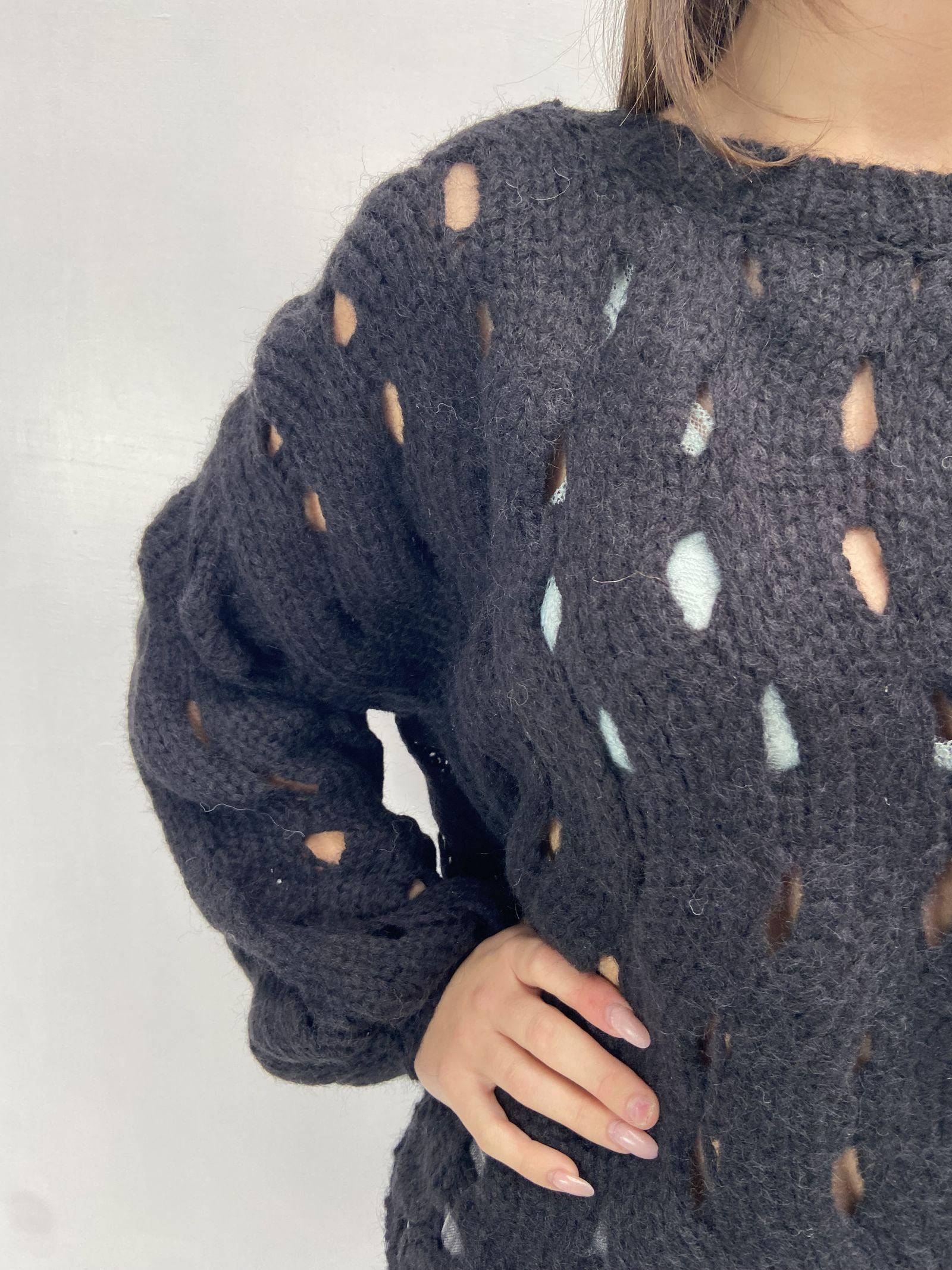 Maglia intrecciata JS376 NERO OFELIA 