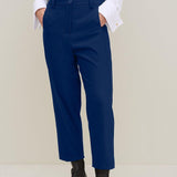 Pantalone cavallo basso in gabardina