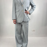 Pantalone con motivo a righe - Eleh SS260118 CELESTE ELEH 