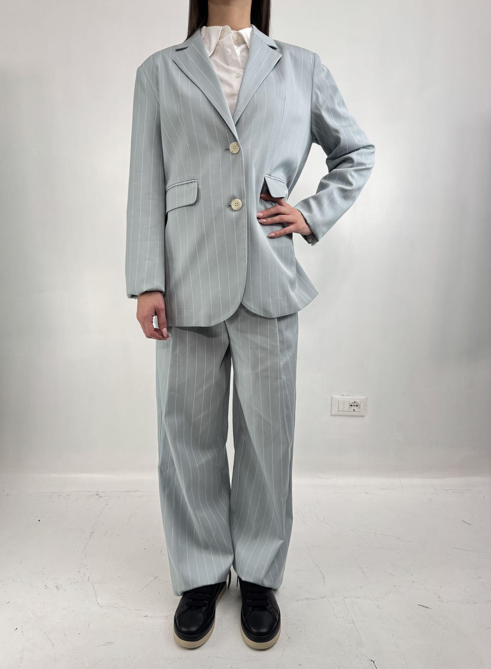 Pantalone con motivo a righe - Eleh SS260118 CELESTE ELEH 