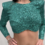 Completo due pezzi in paillettes - Elisabetta Franchi TG00227E2 P26 ELISABETTA FRANCHI 