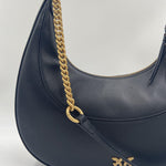 Borsa a spalla in pelle bottolata con catena 101526- A0QOZ99Q PINKO 